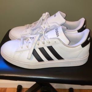 Black and white mens 9.5 adidas shoes